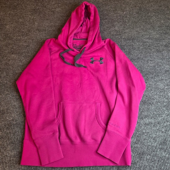 Under Armour UA Storm Hoodie Pullover Sweatshirt Pink Womens Medium Athletic - Picture 2 of 7